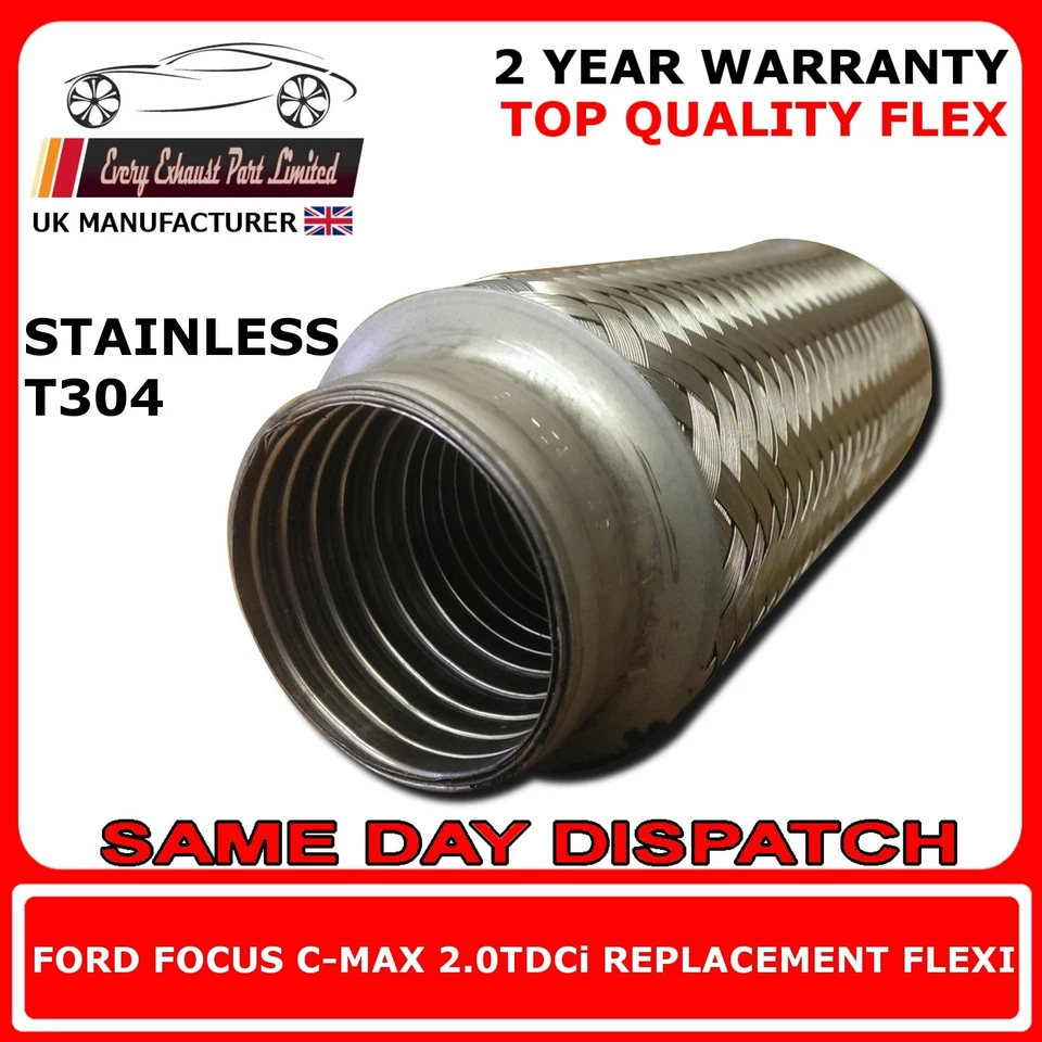 Ford Focus C-Max 2.0TDCi 2004-2011 repuesto de escape flexible para tubería gato - Imagen 1 de 1
