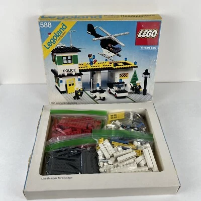 De colección Legoland Town System 588 Cuartel General de Policía Incompleto Lego 1978 Foto 1 de 4