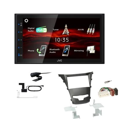 JVC KW-M180DBT 2DIN DAB+ Autoradio für Ssangyong Korando Facelift ab 2013 - Bild 1 von 4