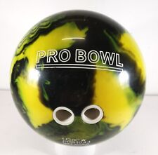 Bowling Ball Pro Bowl Yellow and Black Swirl 6.75KG 15 lbs USBC