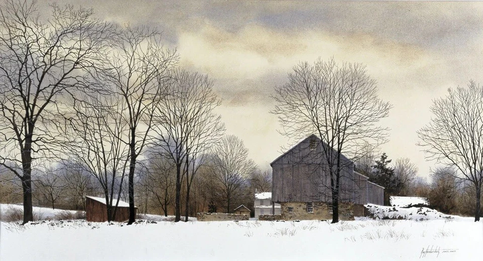 Bucks Winter, Ray Hendershot, Wall Art Print Poster 11" x 14"         1407 - Image 1 of 1