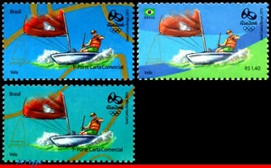 E26 BRAZIL 2015 OLYMPIC GAMES, RIO 2016, SAILING, STAMPS 3rd & 4th SHEET, MNH - Picture 1 of 4