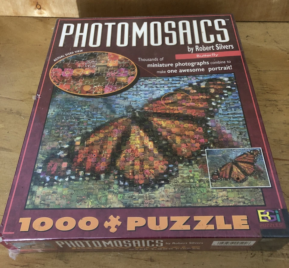 Buffalo Games 1000 Butterfly Photomosaics Robert Silvers Photo Jigsaw Puzzle