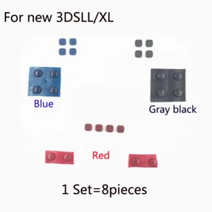 1Set Rubber Squares&Circle Screw Hole Cover For New 3DS XL LL Screws Rubber Pads - Picture 1 of 4
