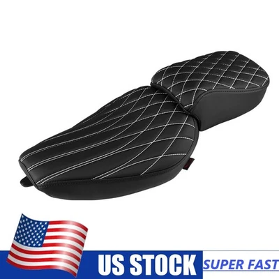 Comfortable Full Set Seat 2-Up For Harley Sportster Custom XL1200C 2010-2020 - Изображение 1 из 4