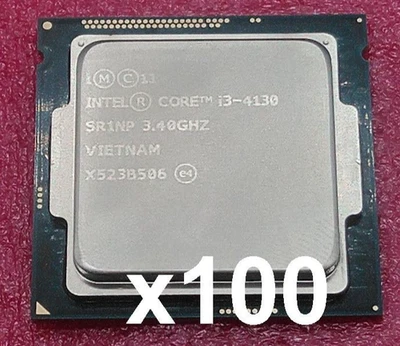 Procesador CPU Intel Core i3-4130 3,4 GHz de doble núcleo - SR1NP - LGA1150 - Lote de 100 Foto 1 de 3