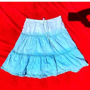 SO Tiered Skirt Ruffle Hem Blue Ombre Casual Women's S - Picture 1 of 3