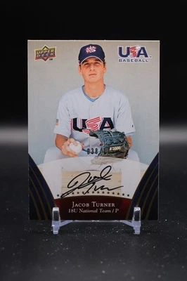 Jacob Turner, USA Baseball, 2008 Upper Deck USA Baseball, Auto, 038/175, #113 - Image 1 of 2