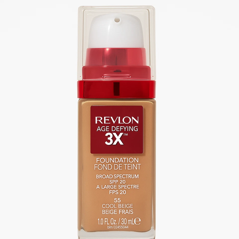 Revlon Age Defying 3X Foundation SPF 20 Cool Beige 55 1 fl oz New - Image 1 of 1