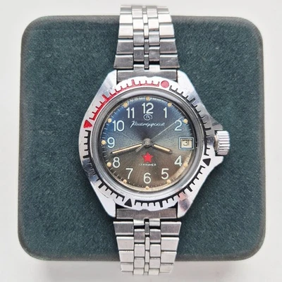 USSR Rare Watch Vostok Amphibia Original komandirskie Diver 2414A RED STAR - Image 1 of 4