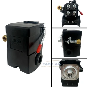 Valvola di controllo pressostato compressore aria 95-125 PSI porta singola con scaricatore - Foto 1 di 7