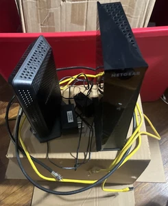 NETGEAR AC1750 Wifi Cable Modem Router Model C6300, and CM1000v2, Both Working - Picture 1 of 8