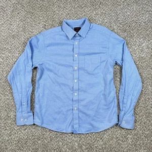 UNTUCKit Hemd Herren Mittelblau Geometrisch Oxford Knopfleiste Langarm - Bild 1 von 11