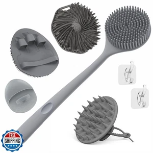 Manmihealth Silikon Rückenpeeling und weicher Badehandschuh, Silikon Kopfhaut Massage - Bild 1 von 5