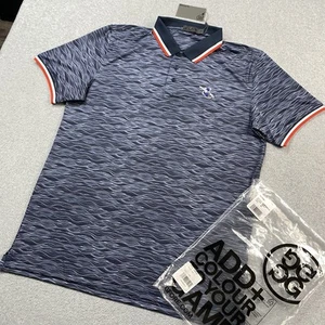 G/FORE Golf Polo Shirt Mens XL Wave Tech Jersey Rib Collar Slim Fit Logo NWT$120 - Picture 1 of 15