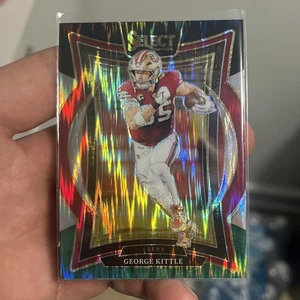 2024 Panini Select - Concourse George Kittle #58 Black & Green Shock Prizm - Picture 1 of 2