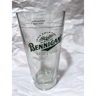 Bennigan's Irish Grill True Pint Original Vidrio Vintage de 1998 Anchor Hocking Foto 1 de 4