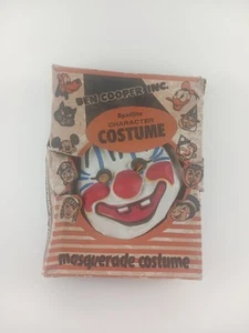 Vintage Ben Cooper "Sparky" Clown Halloween Costume w/ Mask & Outfit - Picture 1 of 11