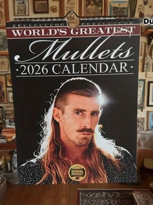 Funny 2026 Mullet Calendar, Wall Hanging Monthly Mullet Hair Planning Calendar