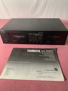 Yamaha K-65 Natural Sound Stereo Doppel Kassettendeck mit Original Handbuch. - Bild 1 von 14