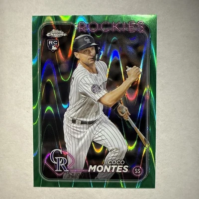 2024 Topps Chrome Raywave #182 Coco Montes RC /99 - Image 1 of 2