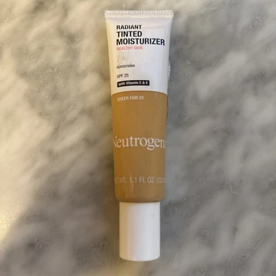 Neutrogena Radiant Tinted Face Moisturizer Sheer Fair 20 1.1 fl oz. Exp 09/25 - Image 1 of 4