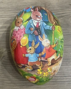 VTG German Echt Erzgebirge Easter Egg Paper Mache Lithograph Candy Container - Picture 1 of 8