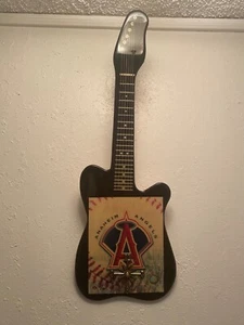 ANAHEIM ANGELS BASEBALL MLB LICENSED QUARTZ GUITAR WALL HANGING CLOCK 31”11”1/2” - Picture 1 of 5