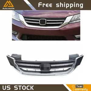 For 2013-2015 Honda Accord Sedan Chrome Front Bumper Upper Grille Replace Grill - Bild 1 von 8