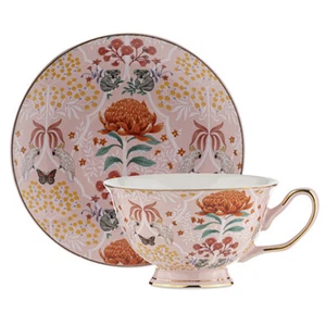 Ashdene Matilda Tea/Coffee Latte Drink Mug Cup & Saucer Set New Bone China Blush - Picture 1 of 2