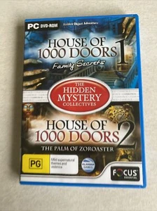 HOUSE OF 1000 DOORS 1 & 2 PC DVD-ROM 2 GAMES Alawar Games LIKE NEW - Picture 1 of 2
