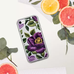 Purple Flower Clear Case for iPhone® - Picture 1 of 25