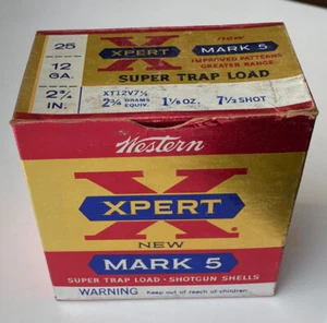 Vintage EMPTY Winchester Xpert Mark 5 12 Ga 2 3/4 In Plastic Shotgun Shells Box - Picture 1 of 7