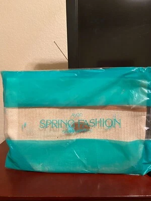 Avon White and Brown Spring Fashion Shoulder Bag - Unused - 1985 - Image 1 of 4