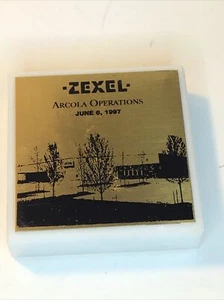 Pieza fina de mármol recuerdo Zexel Arcola operaciones 6 de junio de 1997 3x3 en Italia - Imagen 1 de 7