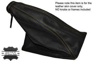 Polaina freno de mano de cuero puntada amarilla para Toyota Land Cruiser LJ70 1984-1990 - Imagen 1 de 2