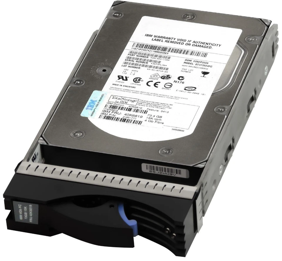 Hard Drive IBM 40K6819 23R1771 ST373554FC 73GB 15000U/Min 16MB FC 3.5'' Inch - Image 1 of 3