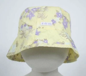 OLD NAVY BABY GIRLS L/XL 2T 3T NWT YELLOW PURPLE FLORAL SUN HAT NEW FLOWERS - Picture 1 of 1
