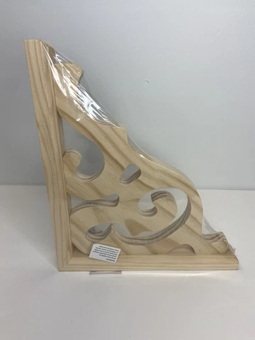5 Wood Carved Corner Bracket Corbels For Shelving Or Decorative Display Cover