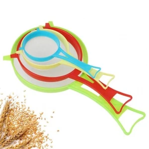 4Pcs/Set Fine Mesh Flour Sieve with Handle Colander Scoop Strainer Icing Sugar - Picture 1 of 12