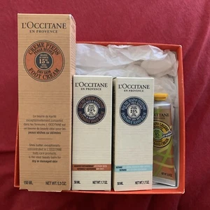 Loccitane 15% & 25% Shea Butter Hand Foot Cream Duo Set Dry Skin Jumbo 150ml - Picture 1 of 7