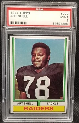 1974 Topps, PSA 9, ART SHELL, #272, Oakland Raiders, PSA 9, HOF - Image 1 of 2
