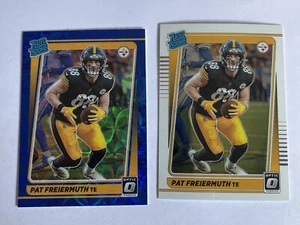 2021 Donruss Optic Pat Freiermuth Blue Scope Rated Rookie RC #232 Steelers+base - Picture 1 of 2