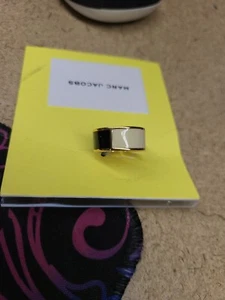 Marc Jacobs Black/White/Gold Ring Size 6 - Picture 1 of 3