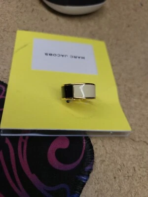 Marc Jacobs Black/White/Gold Ring Size 6 - Image 1 of 3