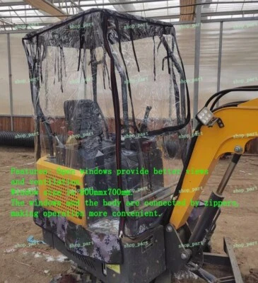 Mini excavadora cubierta de coche toldo cálido PVC engrosado a prueba de viento para Hitachi 30 Foto 1 de 4