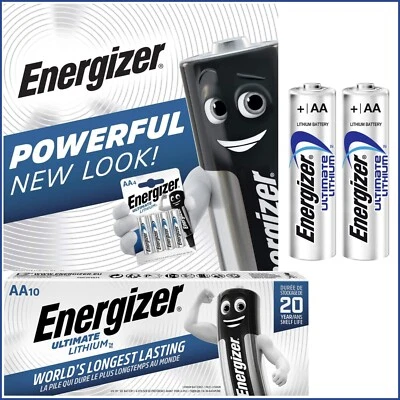 2x-20x Energizer Ultimate Lithium AA Mignon 1.5V Battery L91 3000mAh FR6 Bulk - Image 1 of 4
