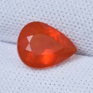1.22 ct FIRE SUNSET ORANGE RED / MEXICO NATURAL FIRE OPAL - Pear Gems Video !! - Picture 1 of 3