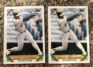 1993 Topps #750 - Rickey Henderson (2) HOF GOAT