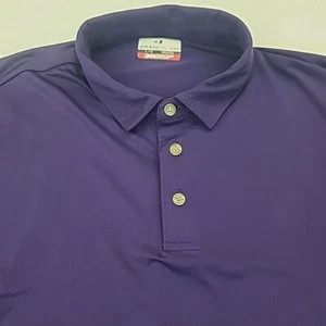 Grand Slam Shirt Mens Large Purple 360 Motion Flow Logo Active Polo Golf Comfort - Picture 1 of 13